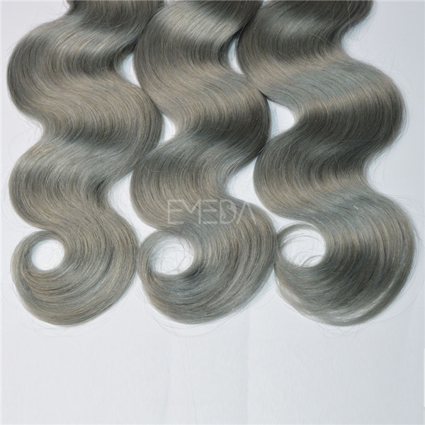 Popular color silver color ombre hair weave  LJ186